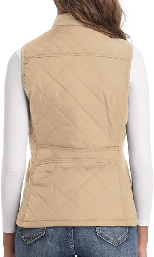 Miniatura 4 de Xeoxarel Chaleco acolchado para mujer con 4 bolsillos, chaleco acolchado (disponible en bolsillos interiores)