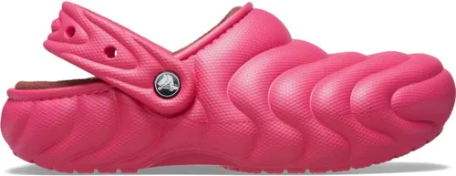 Miniatura 10 de Crocs Zuecos Unisex para Adultos Classic Lined Overpuff y Geometric Fuzzy