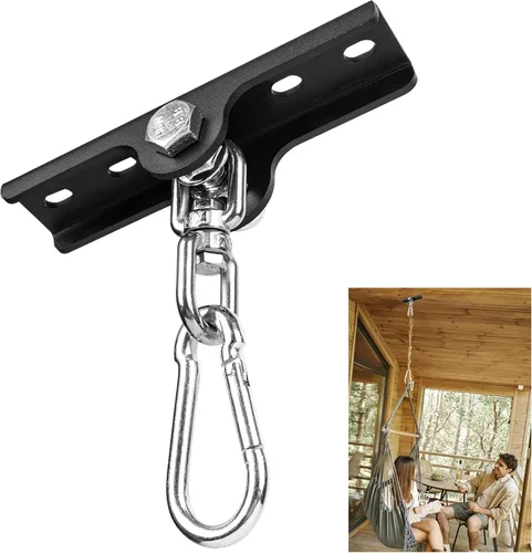Colgadores giratorios de metal de 360°, Gancho de suspensión de columpio de alta resistencia,400 libras de capacidad para parque infantil, gimnasio,