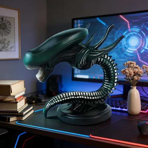 Miniatura 3 de Lámpara de escritorio Xenomorph Alien, lámpara decorativa para dormitorio y hogar, lámpara coleccionable Alien, lámpara decorativa para el hogar