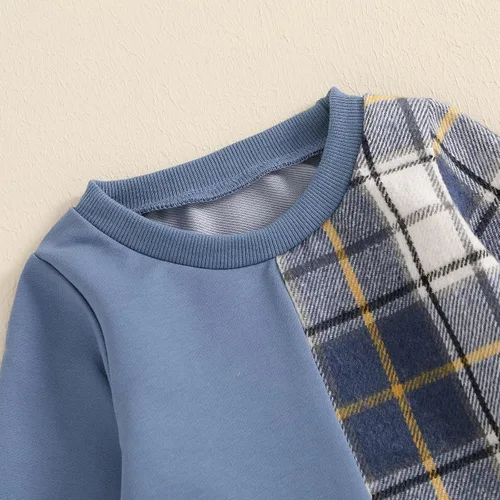 Miniatura 16 de Conjunto de sudadera de manga larga con cuello redondo y pantalones deportivos para bebés, ropa de invierno para bebé