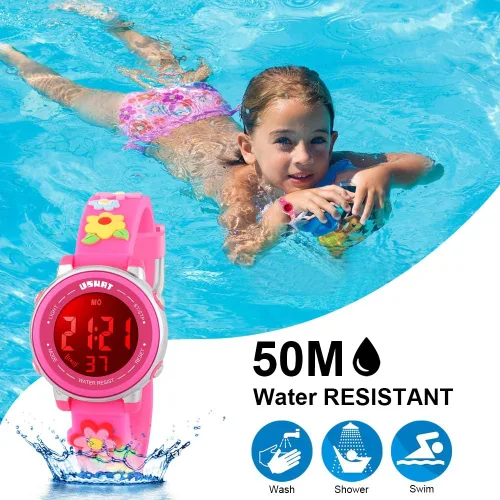 Miniatura 4 de Kids Watch 3D Cartoon Toddler Wrist Digital Watch Waterproof 7 Color Lights with Alarm Stopwatch for 3-10 Year Boys Girls Little Child