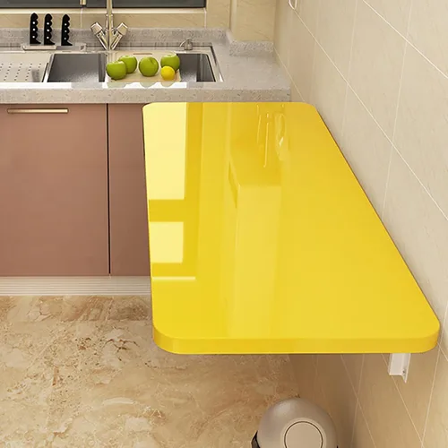 Miniatura 8 de Mesa plegable para montar en la pared, mesa de trabajo plegable, mesa plegable para lavandería, mesa de pared estable y resistente para Blanco