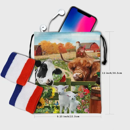 Miniatura 20 de Bolsa de agarre de gimnasia de piel de animal, bolsa de gimnasia con cordón ajustable, bolsa de cuerda para fauna silvestre, Mariposas Galaxy