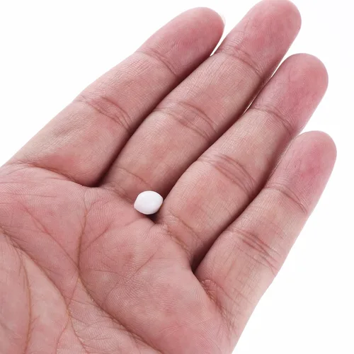 Miniatura 5 de MECCANIXITY Agitador magnético mezclador barra de agitación 8 mm (0.31 ") x6mm forma de oliva PTFE imán de revestimiento blanco para laboratorio 10