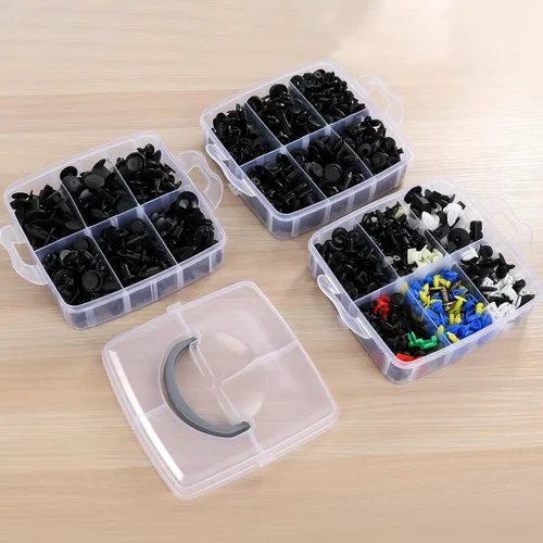 Miniatura 8 de Kit de 835 piezas de clips de retención y sujetadores de plástico para automóvil - 24 tamaños de clips de nailon para parachoques y guardabarros