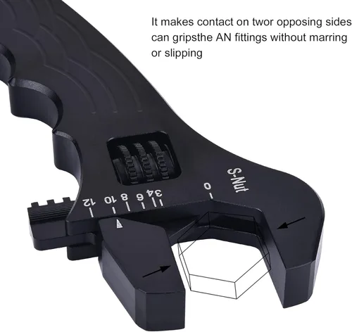 Miniatura 6 de EVIL ENERGY Llave ajustable para manguera de montaje AN 3AN-12AN de aluminio negro