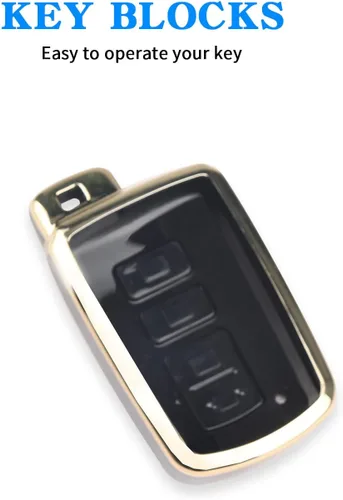Miniatura 5 de MILD EAST Funda para llavero Toyota con llavero, 4 botones, carcasa para llave de automóvil para Tacoma Highlander, Corolla, Sequoia, Camry, Tundra