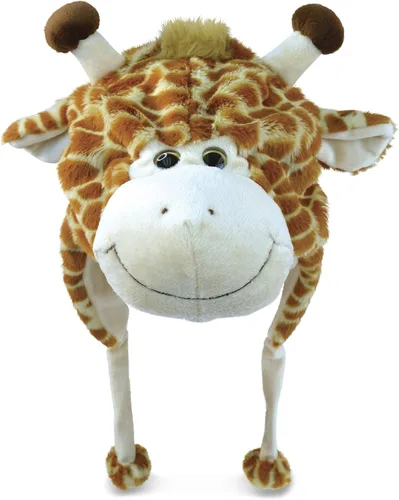 Puzzled - Sombrero de mapache marrón de peluche - Sombrero súper suave y cálido con orejeras, gorro de invierno acogedor de forro polar para niños y
