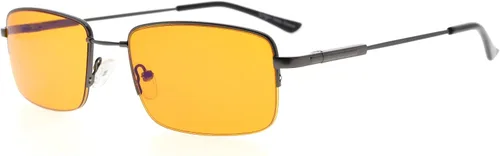 Miniatura 7 de Eyekepper Lentes de luz azul para hombre, para dormir mejor el 97% con bloqueo de luz azul, lentes de titanio con memoria flexibles, lentes teñidas