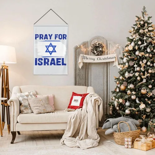 Miniatura 7 de Bandera con texto en inglés "I Stand With Israel Flag Pray For Israel" Bandera de Estados Unidos con bandera de Israel, bandera de Israel, bandera
