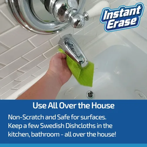 Miniatura 6 de Paños de cocina suecos reutilizables, paños de cocina ultra absorbentes para cocina, baño, lavar platos y más - Esponjas de celulosa - Paquete de 12