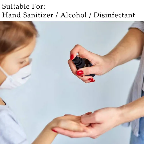 Miniatura 8 de Paquete de 6 botellas de spray de vidrio ámbar para aceites esenciales, botella pequeña de 2 onzas de niebla fina vacía de viaje para cabello