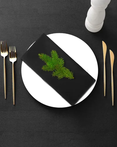 Miniatura 4 de VIJIV Juego de 12 servilletas de tela y juego de 6 anillos para servilletas dorados, 17x17 servilletas de cena de satén cuadradas con flores