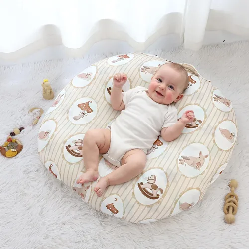 Miniatura 6 de DILIMI Funda para tumbona para recién nacido, ultra suave y cómoda, funda extraíble para almohada de tumbona infantil, granja (almohada no incluida)