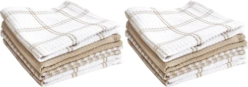 Miniatura 14 de T-Fal Paños de Cocina Premium con Textura de Waffle: Altamente Absorbentes, Súper Suaves y Duraderos - 100% Algodón, 12"x13" Toalla Plana con Brisa