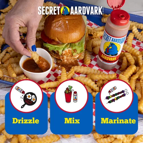 Miniatura 5 de Secret Aardvark Salsa picante Habanero – Pimientos habaneros y tomates asados, salsa picante medianamente especiada, salsa barbacoa, sin OGM, baja