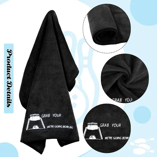 Miniatura 3 de Newwiee 3 toallas de boliche divertidas de Navidad con caja de regalo, toalla de boliche bordada, accesorios de regalo para hombres, papá, novio