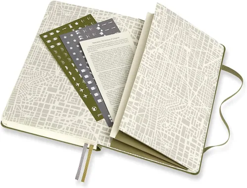 Miniatura 8 de Moleskine Diario de pasión, viajes, tapa dura, grande (5 x 8.25 pulgadas), verde olmo, 400 páginas