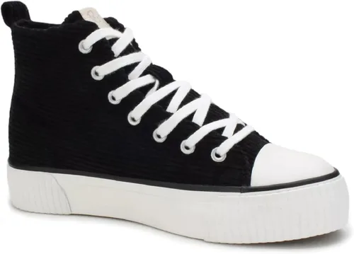 Miniatura 2 de PepStep Women's Fashion Platform High Top Sneakers, Cute Corduroy or Faux Lamb's Fur UpperMemory Foam Insole,Trendy Slim Shoe Lace