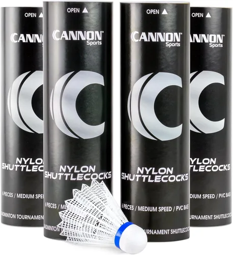 Miniatura 6 de Cannon Sports Volantes de bádminton – Pájaros de bádminton de nailon de velocidad media – Volantes de plástico duradero para bádminton en interiores