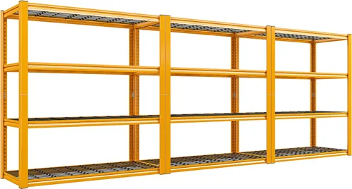 Miniatura 10 de REIBII Estantería de garaje de 48.2 pulgadas de ancho, estantes de almacenamiento de 3000 libras, estante de metal ajustable resistente, estantes