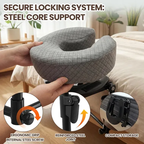 Miniatura 6 de Almohada facial para equipo de recuperación de vitrectomía – Reposacabezas de masaje de acero resistente para cama – Cuna facial totalmente