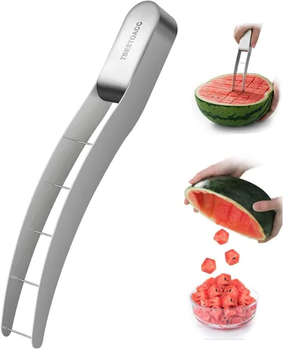 Cortador de sandía, cortador de sandía, herramienta de corte de melón, herramienta de corte de sandía Cortador de frutas de acero inoxidable