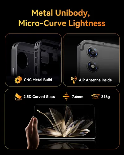 Miniatura 8 de Tablet Android 16 de 8.4 pulgadas con Gemini AI, Unisoc T7300 Octa-Core 24 (8+16) GB RAM 128GB ROM 2TB TF, FHD 90Hz BPad T1, cámara de 13MP 4G LTE