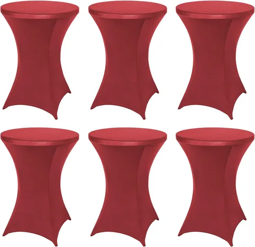 Miniatura 11 de FestiCorp Cubierta de Mesa de Spandex, Manteles Ajustados para Cóctel, Cubiertas de Mesa Redondas Elásticas Highboy para Fiesta, DJ, Bar, Boda, Rosa