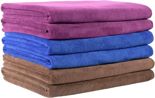 Miniatura 102 de JML Toallas de microfibra, juegos de toallas de baño (paquete de 6, 27 x 55 pulgadas), extra absorbentes, de secado rápido, multiusos, para baño