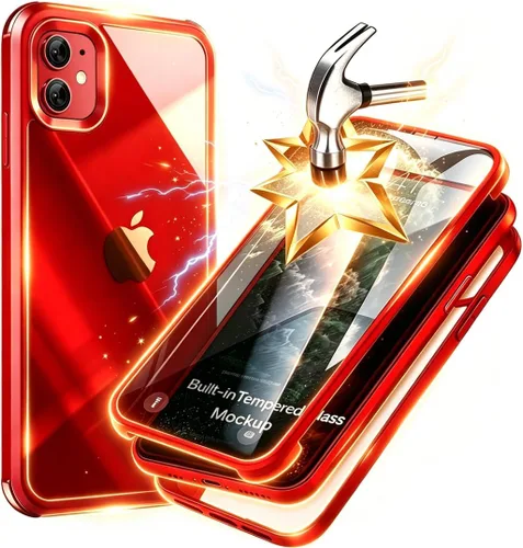 Miniatura 21 de Funda para iPhone 11 con protector de pantalla [vidrio templado 9H integrado], protección de cuerpo completo 360 de doble capa protectora
