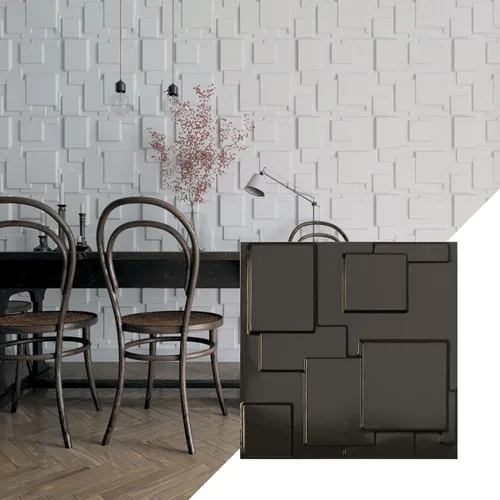 Miniatura 31 de Ekena Millwork WP20X20GOWH 19 5/8 pulgadas de ancho x 19 5/8 pulgadas de alto Gomez EnduraWall Decorativo 3D Panel de pared cubre 2.67 pies