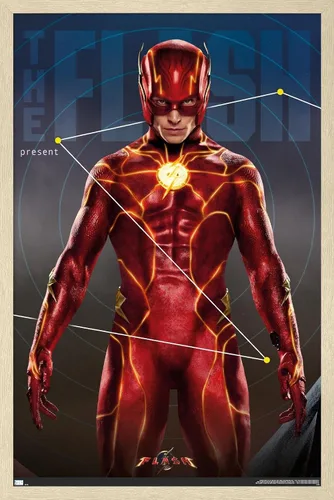 Miniatura 7 de Trends International DC Comics Movie The Flash - Póster tríptico de pared, 34 pulgadas de largo x 22.4 pulgadas, versión enmarcada en blanco