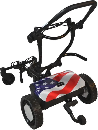 CaddyTrek R2 CaddyWraps - Carrito de golf eléctrico robótico inteligente Stars & Stripes