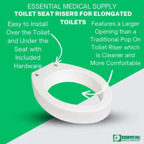 Miniatura 2 de Essential Medical Supply Asiento de inodoro, estándar, B5081, 1