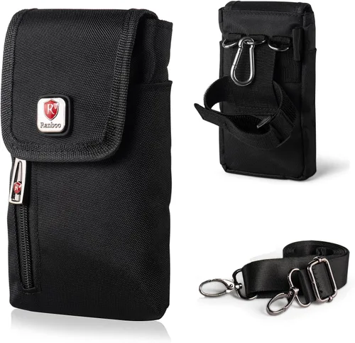 Ranboo Phone Holster Fit for iPhone 17 Pro Max Samsung Galaxy A15 S25 Ultra S24 Ultra S23 Ultra Nylon Crossbody Purse Arm Band Bag Cell Phone Pouch