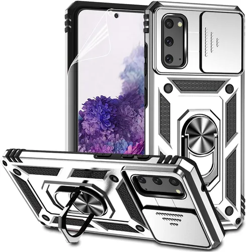 Miniatura 12 de Funda para Samsung Galaxy S20 con cubierta para lente de cámara, protector de pantalla HD, doble capa de grado militar, probada contra caídas