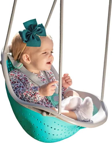 Miniatura 2 de Sweeng - Columpio infantil con correas de arnés de ajuste Ease Z, diseño plegable y flexible, y ganchos de metal fáciles de colgar para patio