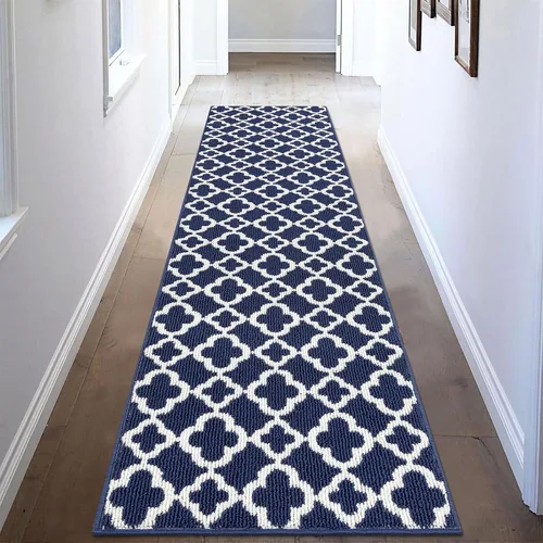 Miniatura 37 de U'Artlines Alfombra de pasillo larga para pasillo de 2 x 8 pies, antideslizante, alfombra de piso de cocina, patrón geométrico beige, lavable a