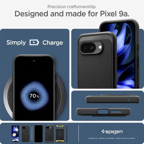 Miniatura 7 de Spigen Funda para Pixel 9a, Rugged Armor MagFit (2025) [compatible con accesorios MagSafe] - Negro mate