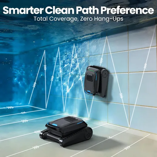 Miniatura 3 de Aspiradora robótica PC10, robot limpiador de piscina inalámbrico para piscinas enterradas y sobre el suelo, navegación inteligente, potencia