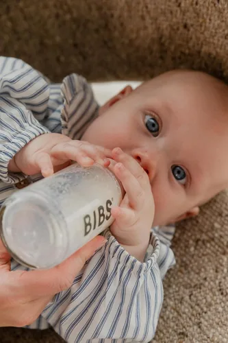 Miniatura 6 de BIBS Biberón para bebé 5 oz / 150 ml de goma natural de látex con pezón - Anti-cólico, libre de BPA, pezón redondo, flujo lento, ligero y fácil