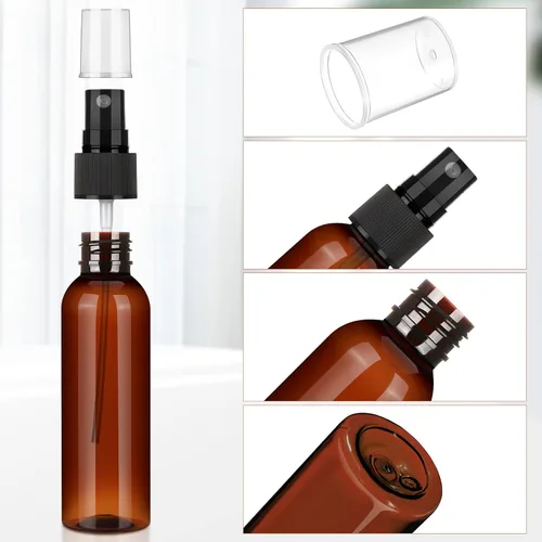 Miniatura 4 de Nuogo Paquete de 90 mini botellas de plástico de 4 onzas, reutilizables, tamaño de viaje, perfume, recargable, rociador de niebla, botella vacía