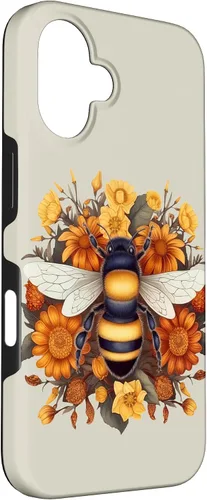 Miniatura 3 de iPhone 16 Boho Flower Bee Honey Beekeeper Daisy Sunflower Bee Case