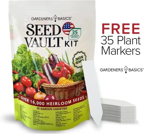 Miniatura 4 de Kit de jardín de semillas de verduras de supervivencia, más de 16,000 semillas sin OMG y criollas, ideal para equipo de supervivencia de emergencia
