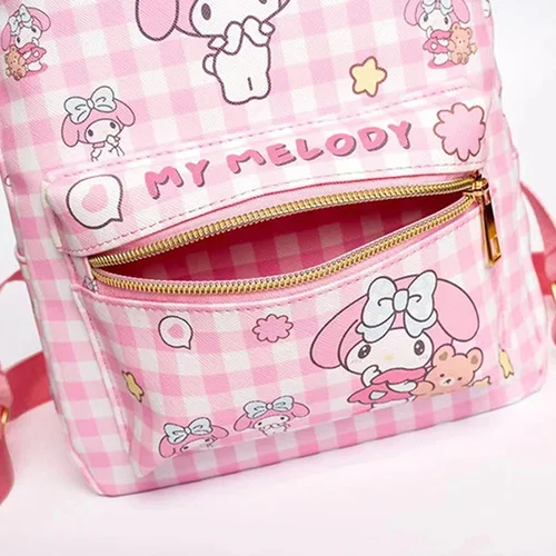 Miniatura 6 de Roffatide Anime Cinnamoroll Mochila Mini Cute Cartoon Daily Travel Bag All Over Impreso a cuadros Mochila de viaje senderismo mochila azul, LYB14001