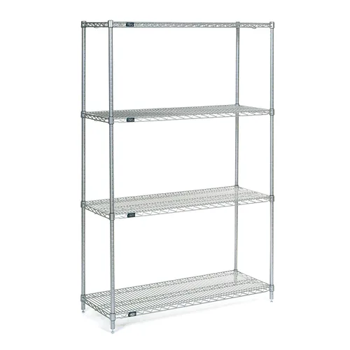 Miniatura 25 de Nexel 14" x 42" x 63", unidad de estantería de alambre ajustable de 4 niveles, estante de almacenamiento comercial con certificación NSF, acabado