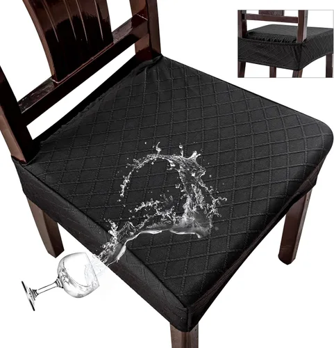 Miniatura 23 de Genina Fundas de asiento impermeables para sillas, fundas de asiento para sillas de comedor, fundas para sillas de cocina, fundas para sillas