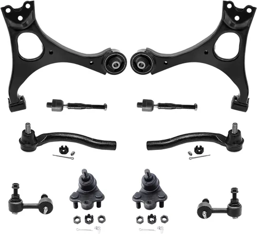 Miniatura 103 de Detroit Axle - Kit de suspensión frontal de 10 piezas para Jeep 2002-2004 Liberty, 2 brazos de control superiores con rótula 2 rótulas inferiores, 4